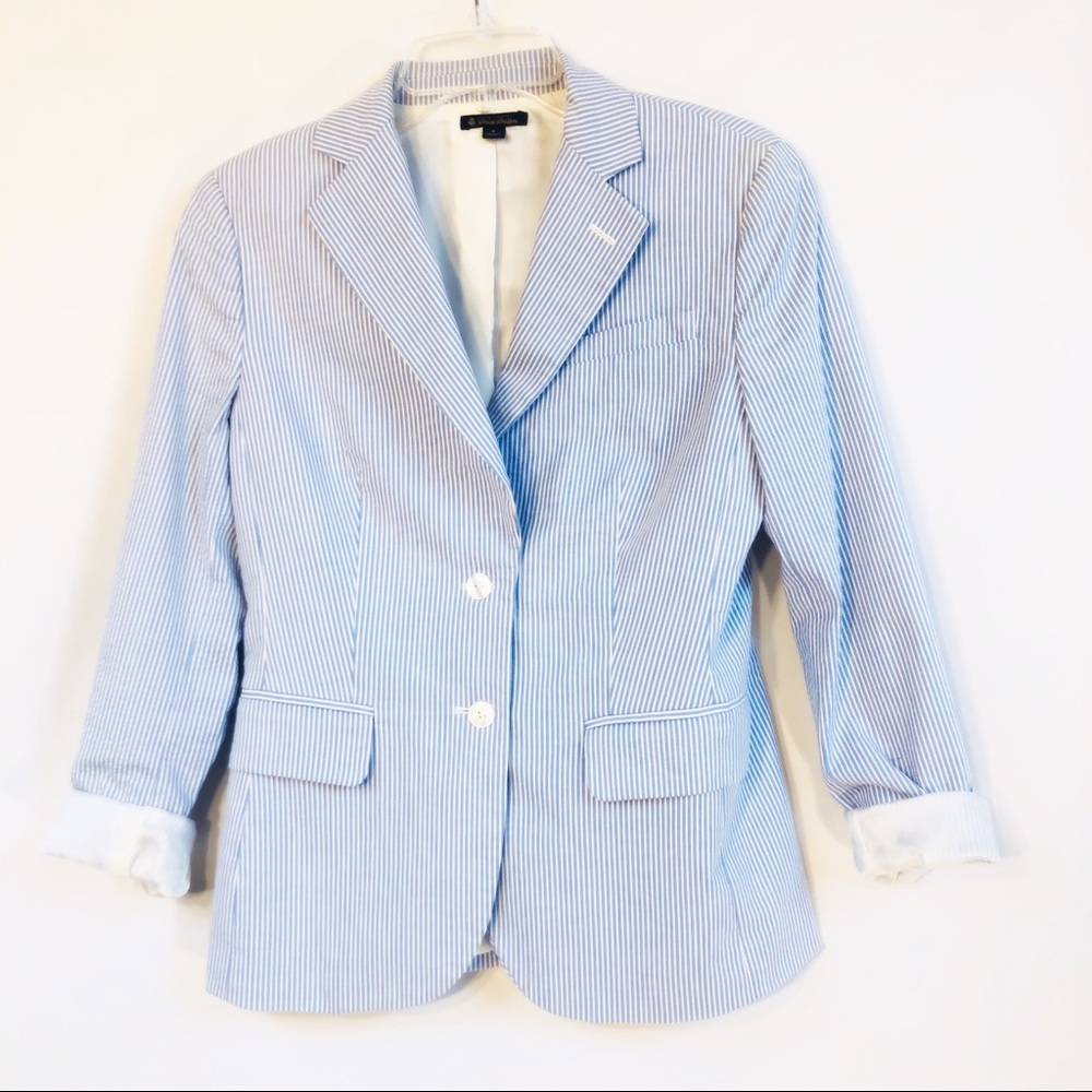 Brooks Brothers Stripe Seersucker Blazer